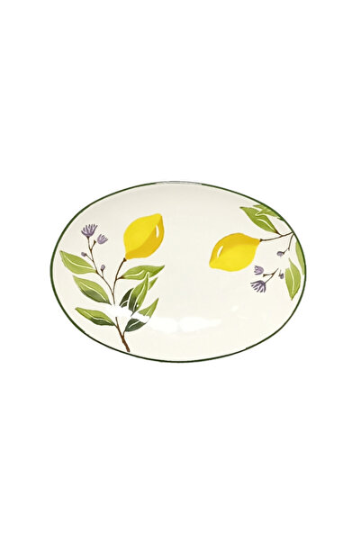 papart طبق تقديم بيضاوي أنيق بتصميم ليمونادة، 30 × 21 سم