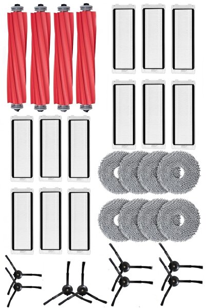 Rovexa Συμβατό κιτ Roborock Q Revo για 12 μήνες χρήσης με μαύρη πλαϊνή βούρτσ...
