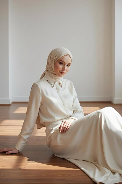 PERA MODA Основна елегантна риза без яка