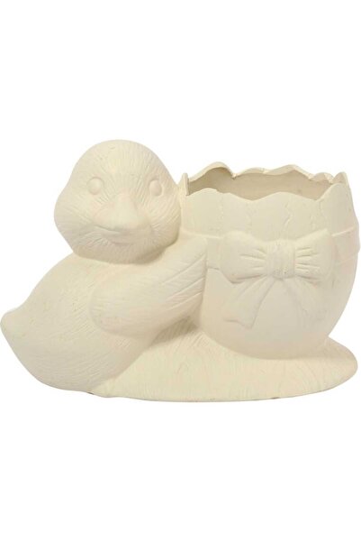 Goliat Wielkanocna Dekoracja - Biała Ceramiczna Doniczka w Kształcie Jajka z ...