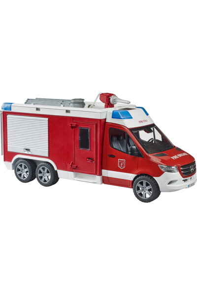 Bruder Mercedes Benz Sprinter fire rescue vehicle (including light + sound mo...