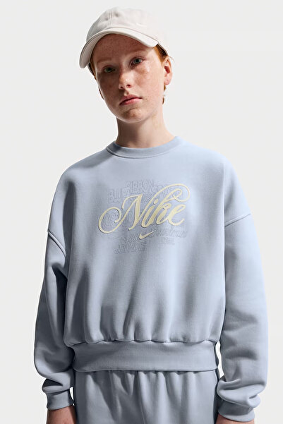 Nike Sportswear Club Fleece Girls' Loose Fit Crew Neck Sweatshirt