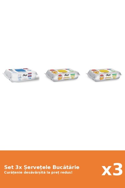 Sleepy Set 3 Șervețele Bucătărie Sleepy: Clasic, Bleach