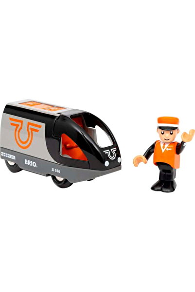 RAVENSBURGER BRIO World orange-black passenger train, toy vehicle