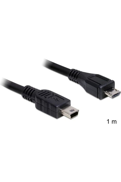 DELOCK Cablu USB 2.0 micro-B mascul > USB mini mascul 1 m
