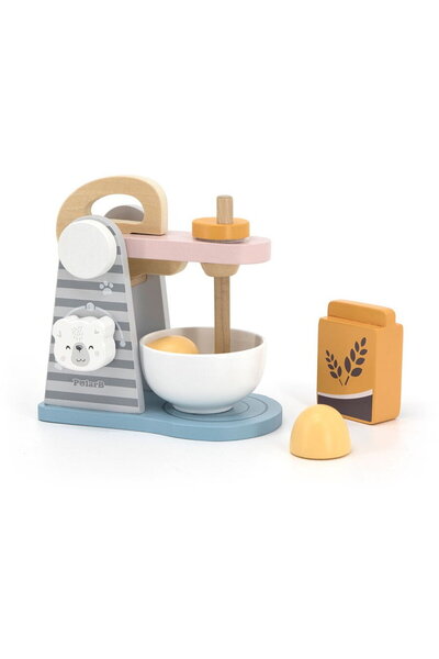 Viga Mixer din lemn cu ursuleț de pluș PolarB
