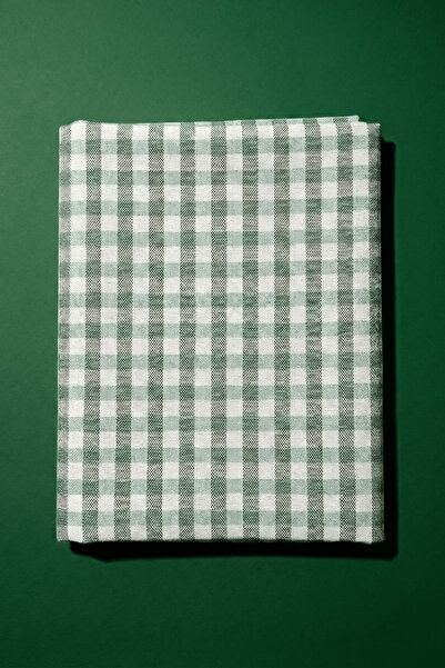 Perotti Pack of Gingham Green Tablecloth 170 X 170cm
