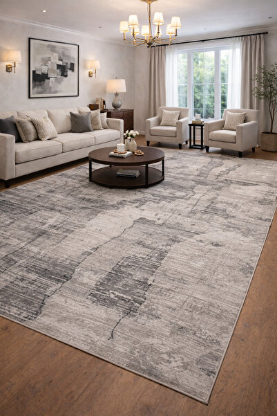 Dünya Halı Outlet - Arven Collection - Modern Gri Salon Halısı 6m2