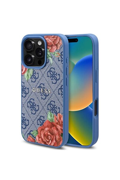Guess Carcasă pentru iPhone 16 Pro, Hardcase 4G cu imprimeu floral MagSafe, a...