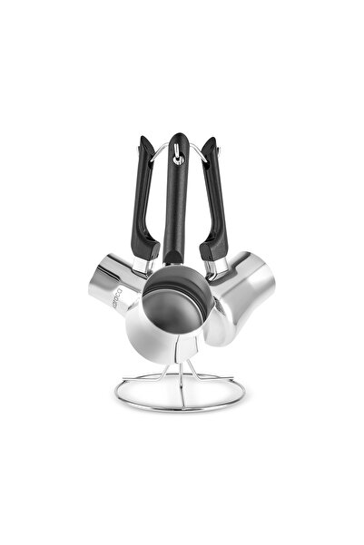 FeyzaDesign Paslanmaz Çelik 3'lü Cezve Takımı, şık ve dayanıklı mutfak seti