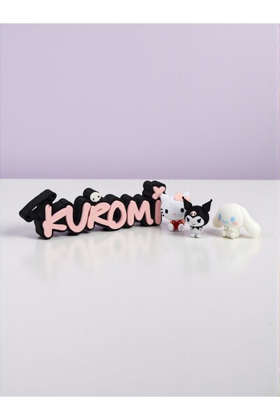 Hunga Kuromi - Hello Kitty - Cinnamoroll Figür ve Logo Seti