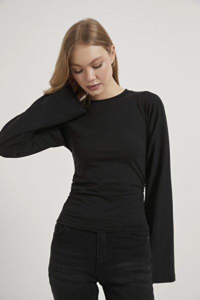 Arma Life Armalife 3074 Spanish Sleeve Ruched Detail Regular Normal Fit Knitt...