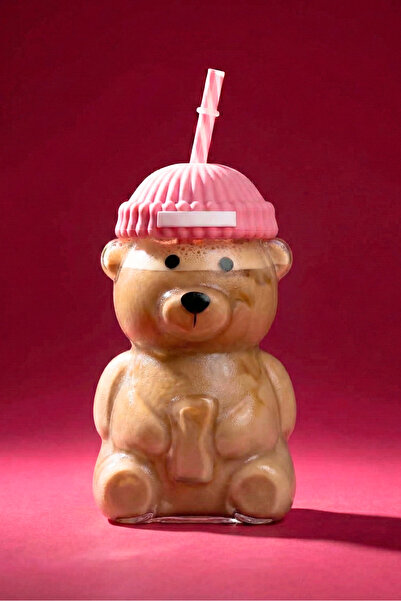 Perotti Capone Barista Pink 580 ml Glass Mug with Straw