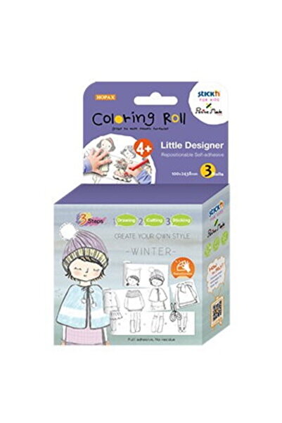 Stick'Nsnap Cutie creativa cu role pentru colorat, 3 buc/set, Stick"n Little ...