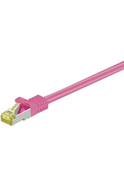 goobay Cablu patch SFTP m.Cat7 roz 5,00m - LSZH, Magenta