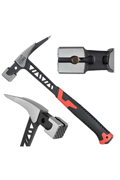 GEKO CARPENTER'S HAMMER 600G ANTI-SHOCK MONOBLOCK WITH MAGNET AND NAIL EXTRAC...