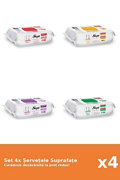 Sleepy Set of 4 Sleepy Surface Wipes: Classic, White Soap