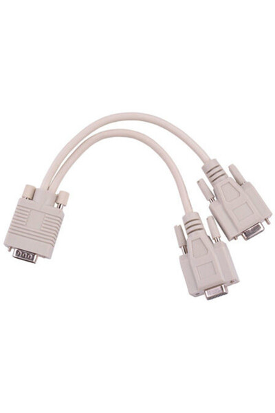 Generic VGA ADAPTER CABLE 15PINS MALE-2X 15PINS FEMALE