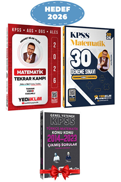Yediiklim Yayınları Mehmet Bilge Yıldız 2026 KPSS Matematik Tekrar Kampı+ 30 ...