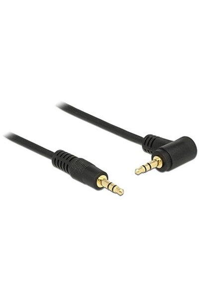 DELOCK cable Audio 3.5mm male/male angled black 0.5m