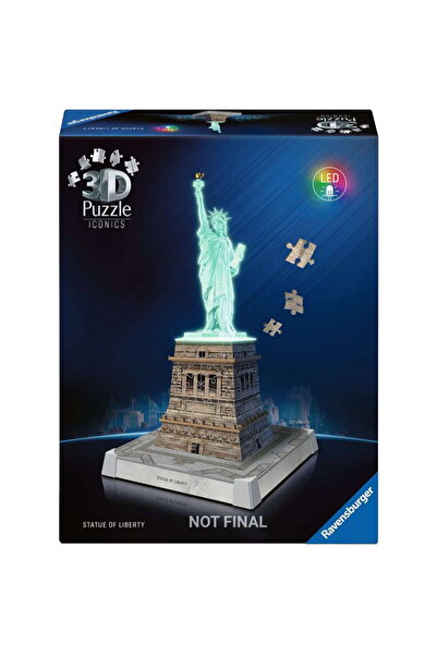 RAVENSBURGER Puzzle 3D Iconics: Statuia Libertății - cu lumină 108 piese