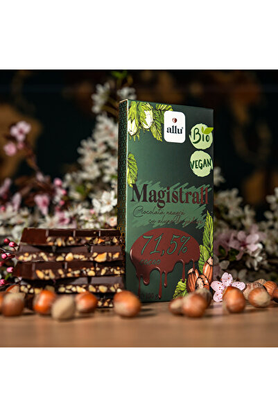 Allu Magistrall - Ciocolată neagră cu alune, 100 g, Bio