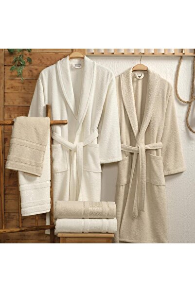 Fiesta Gold Bukle Jacquard Bathrobe Set 6 Pieces