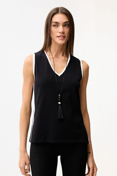 Love My Body V Yaka Kolsuz Triko Bluz