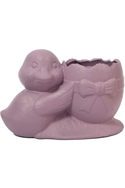 Goliat Osłonka doniczka jajko z kaczuszką Wielkanoc fioletowa