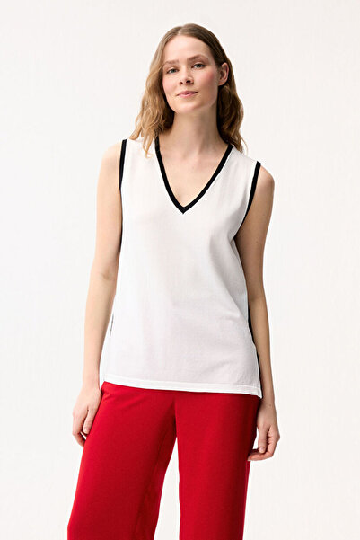 Love My Body V Yaka Kolsuz Triko Bluz