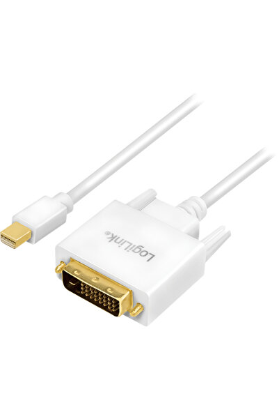 LogiLink - Mini DisplayPort to DVI, white, 1.8m