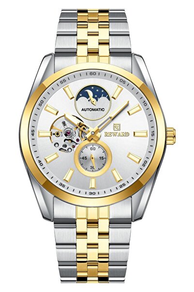 Reward Rd313441M Men's Automatic Wristwatch with Steel Strap, 5 Atm