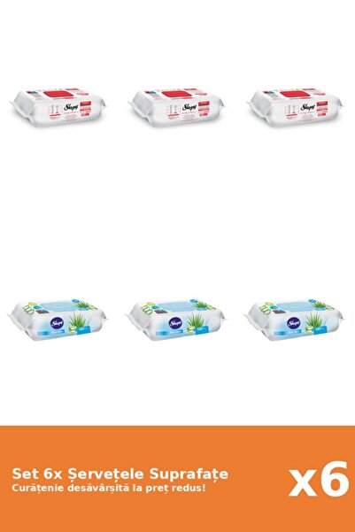 Sleepy Set of 6 Sleepy Surface Wipes: Classic, Aloe Vera