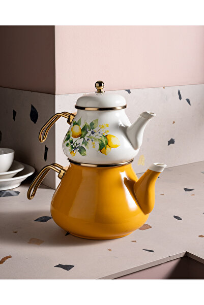 FeyzaDesign İki Parçalı Çaydanlık Takımı, 950 ml ve 2220 ml Kapasiteli