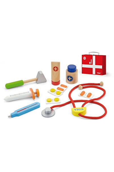 Viga Set medical din lemn în cutie