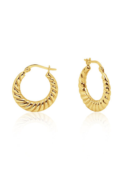 Altınkesesi 8 Ayar Altın Midye Kadın Küpe 2 cm