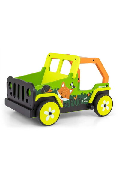 Viga Mergător din lemn Exploratorul Vulpea și prietenii