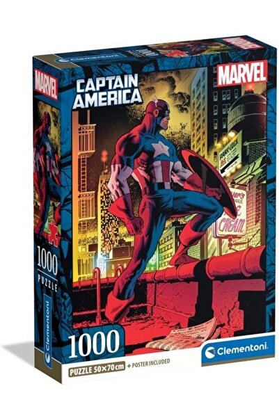 CLEMENTONI Puzzle 1000 pieces - Marvel, Captain America (Clementoni-37049)