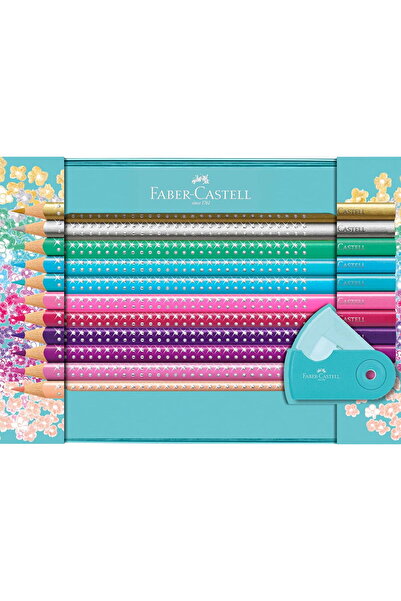 Faber Castell Set cadou creioane colorate Faber-Castell Sparkle, cutie metali...