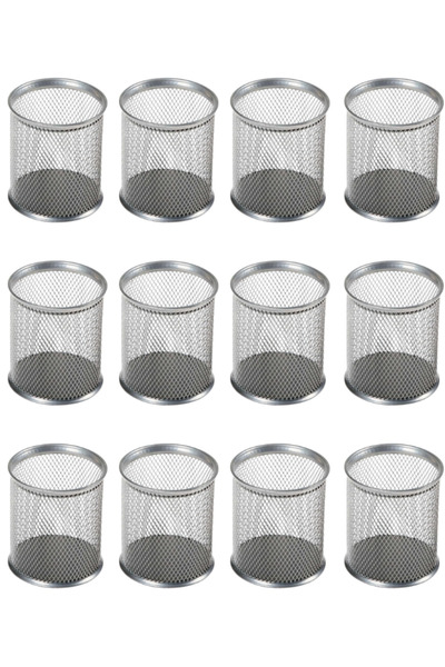 Globox حامل أقلام معدني 12 قطعة - مجموعة حامل أقلام معدني سلكي لسطح المكتب