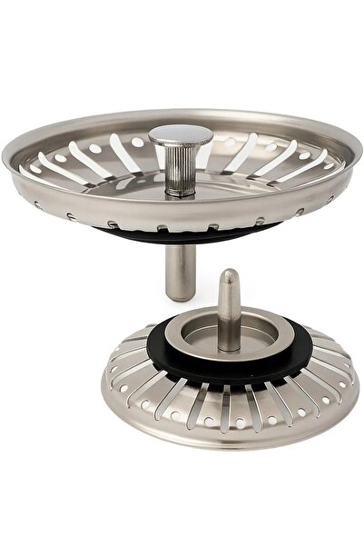 Hurt Sita pentru chiuveta, tip dop, otel, argintiu, 8 cm