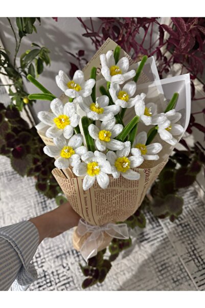 Kristal Flowers Yapay Nergis Buketi Şönil
