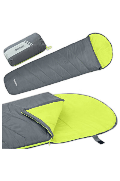 BESTWAY Υπνόσακος Τσάντα 220x75x50 cm 800 g Αδιάβροχο Πολυεστέρας γκρι/πράσινο