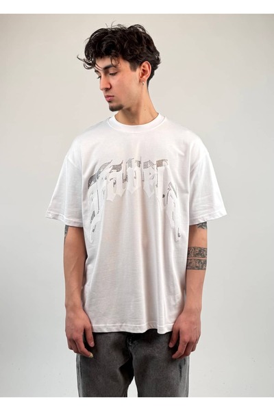 zaee Fv Print & Stone Oversized T-Shirt