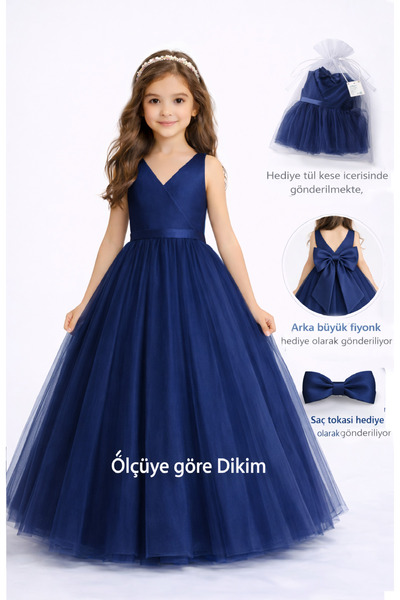 nsmkidslife Κοριτσίστικο μακρύ βραδινό φόρεμα για γενέθλια, διπλό στήθος, σε ...