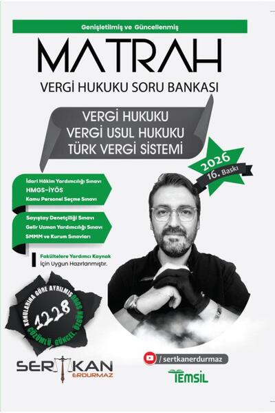 Temsil Kitap MATRAH Vergi Hukuku, Vergi Usul Hukuku ve TVS Soru Bankası