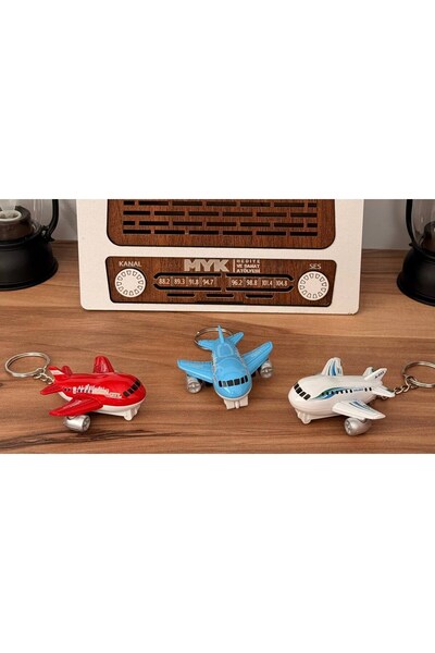 mykhediyevesanatatölyesi Metal Airplane Keychain and Bag Ornament Similar to ...