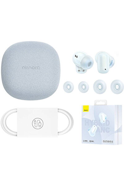 Baseus Air Nora 2, Bluetooth 5.3, autonomie totala 30h, Albastru