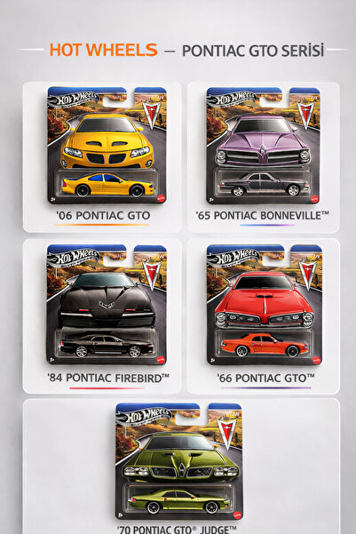 HOT WHEELS Silver Series Pontiac GRT01 5’li Araba Seti Koleksiyonluk