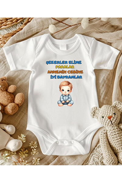 lupi Newborn Bayram Giyim %100 Cotton Baby Bodysuit